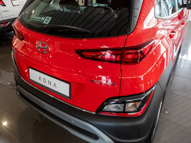 Ladekantenschutz Edelstahl gebürstet matt passend für Hyundai Kona + Elektro 2017-2023