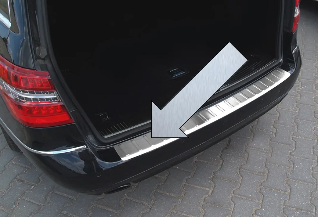 passend E-Klasse S212 V2A Ladekantenschutz Mercedes silber für
